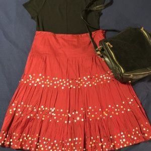 Rust Red Skirt